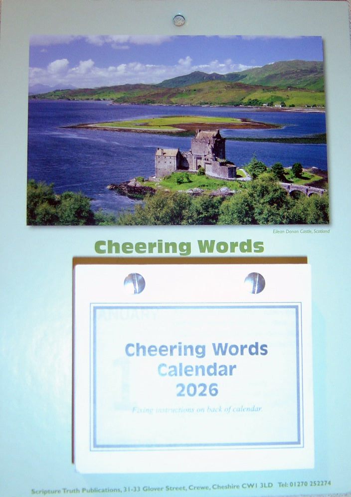 Cheering Words Calendar Block and back board